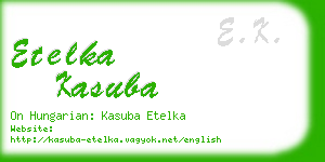 etelka kasuba business card